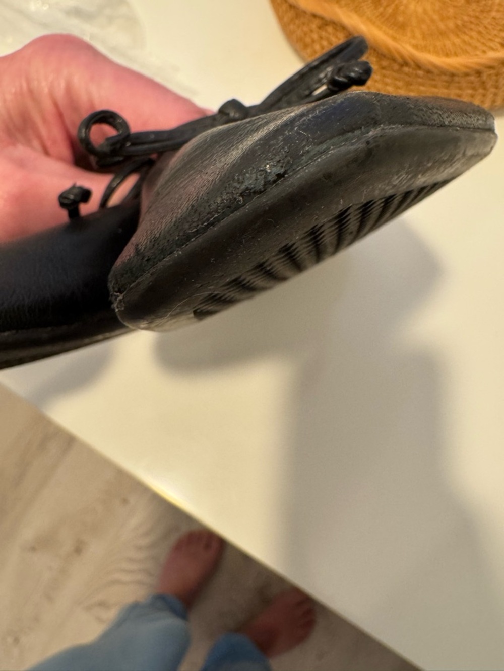 SCHUTZ ARISSA BLACK LEATHER BALLET FLAT size 8 - Picture 12 of 12